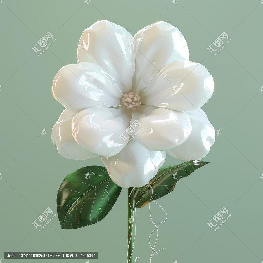 建模白色花朵