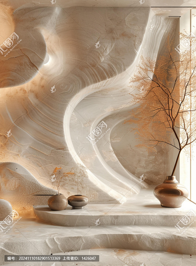 現(xiàn)代抽象風(fēng)格室內(nèi)設(shè)計(jì)之自然石材
