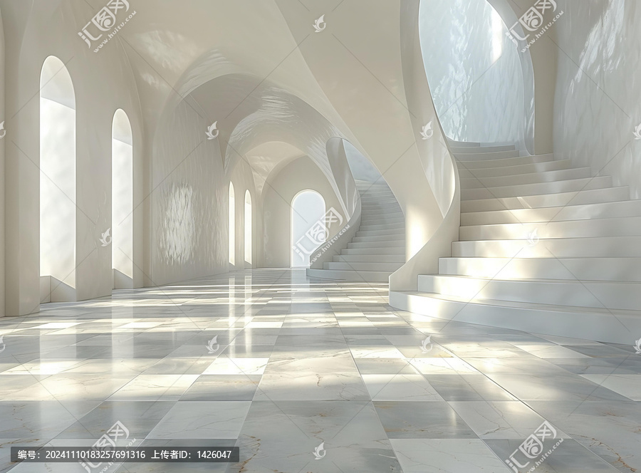 優(yōu)雅的白,,建筑內(nèi)景設(shè)計(jì)