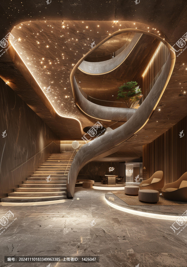 現(xiàn)代建筑螺旋樓梯設(shè)計(jì),室內(nèi)