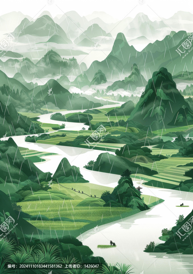 碧綠的山河