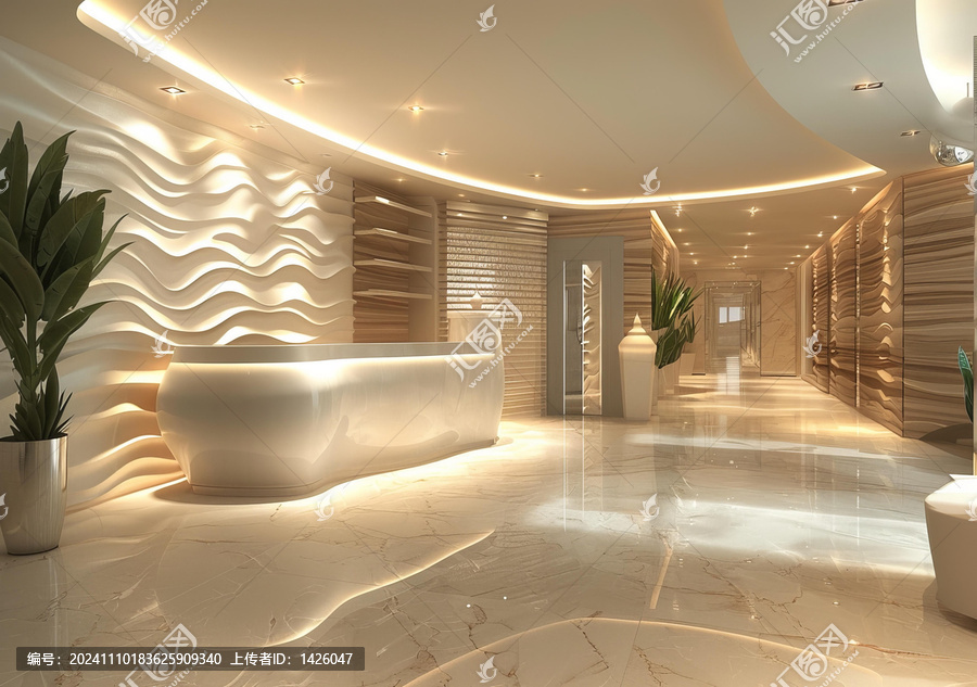 現(xiàn)代奢華酒店大堂設(shè)計(jì)