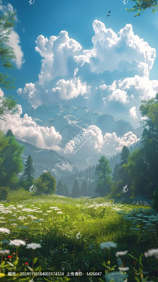 云海山谷美景圖