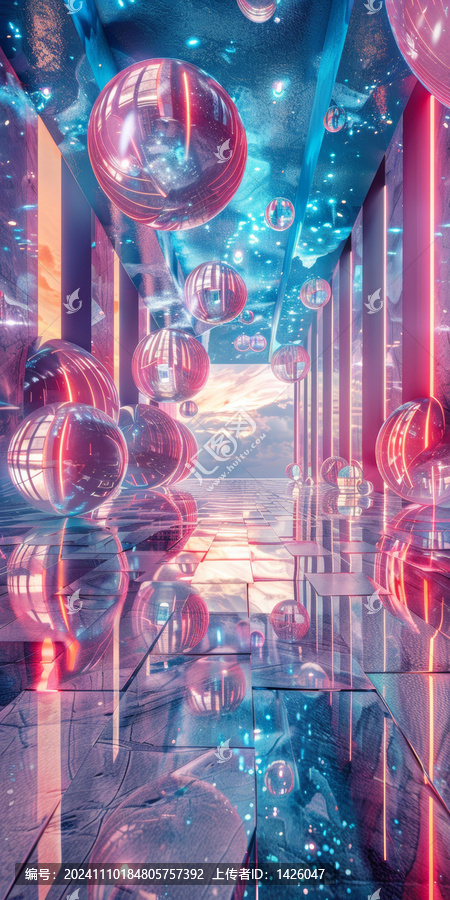 夢幻科技球體走廊