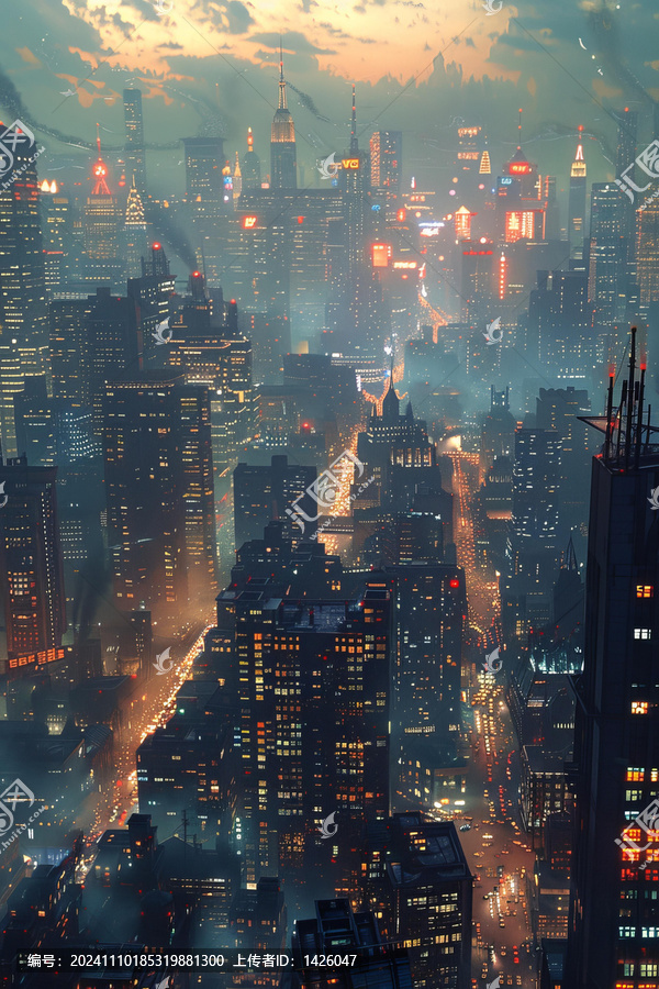 夢幻都市夜景