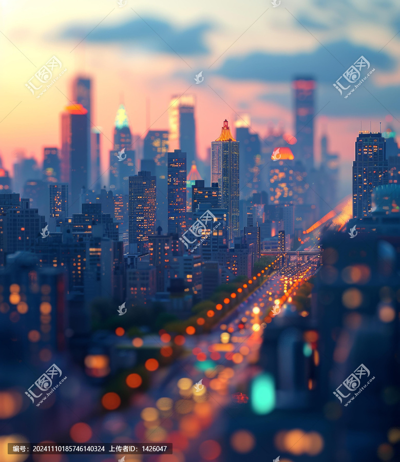 迷離夜色下的城市風(fēng)景