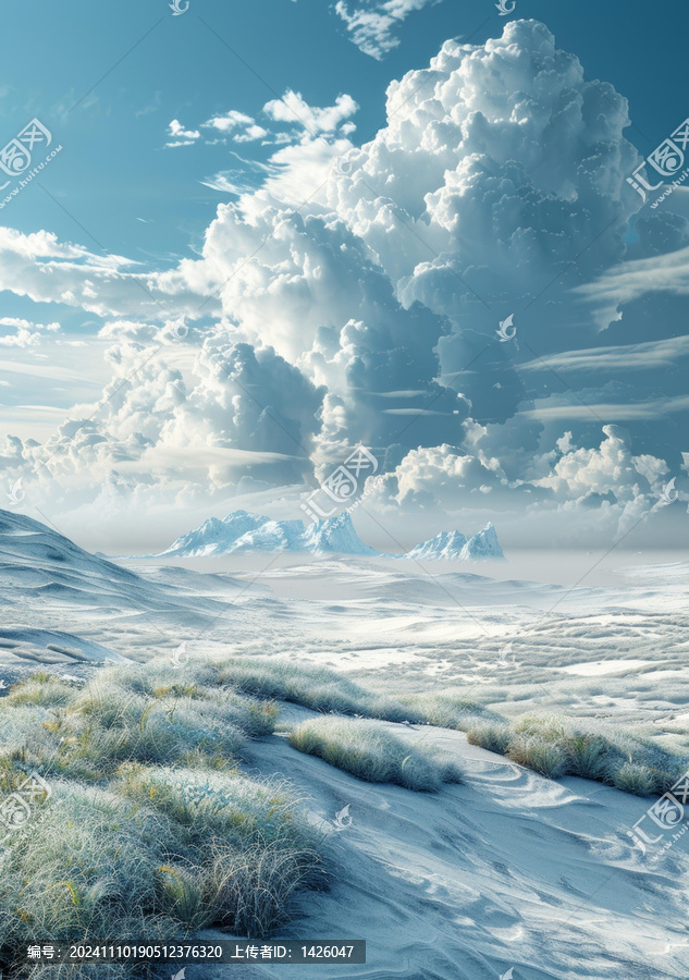 夢幻冬日雪景圖