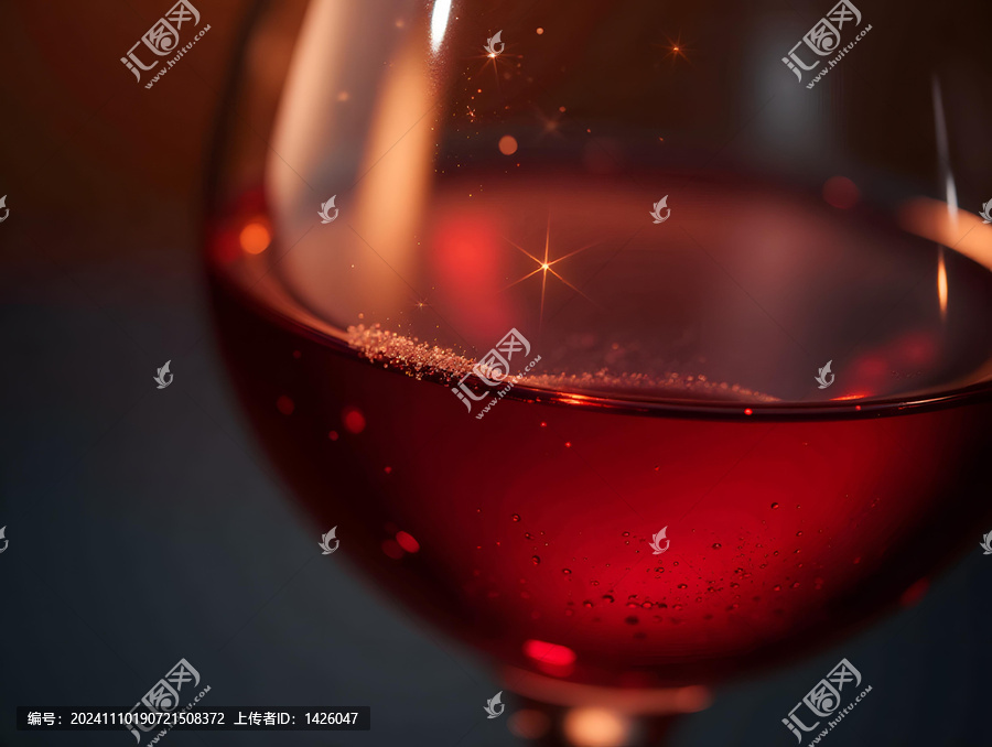 紅酒杯中的璀璨光芒