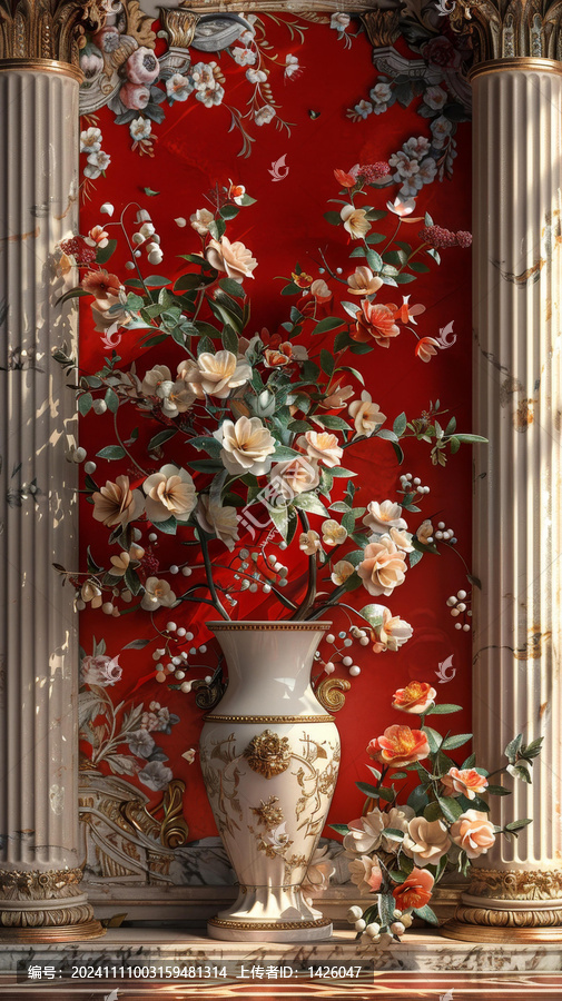 華麗花瓶靜物畫