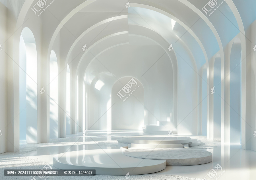 白色拱形建筑室內(nèi)設(shè)計