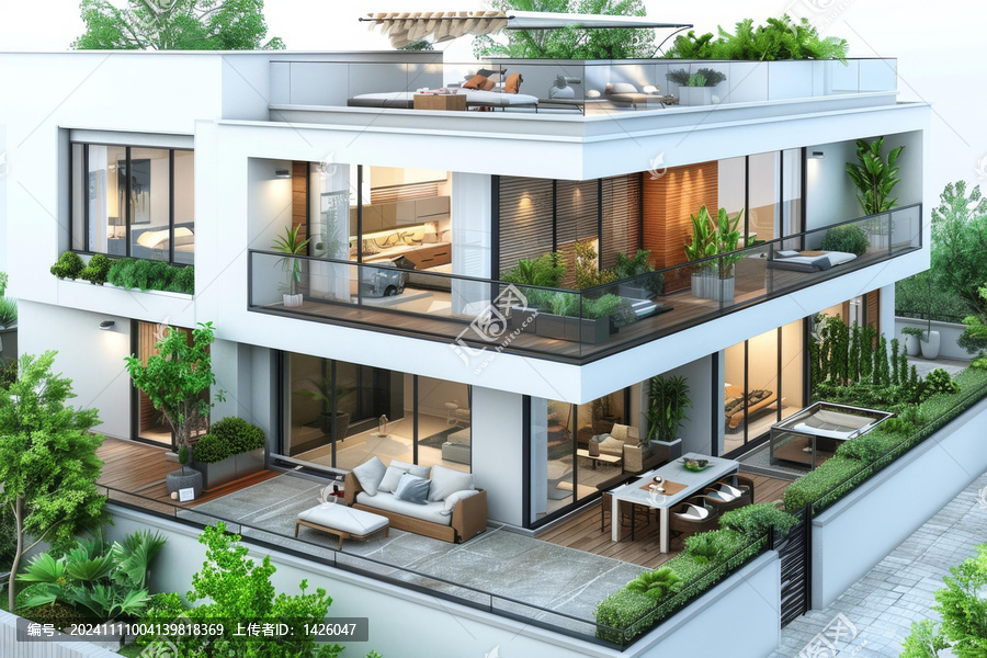 現(xiàn)代多層住宅樓外觀設計