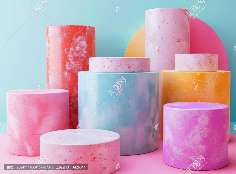 彩色圓柱形展示架產(chǎn)品