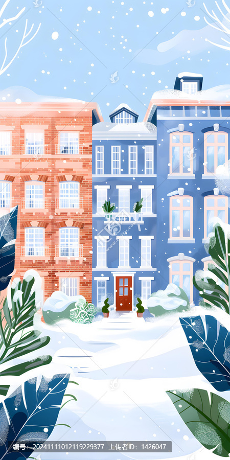 冬季城市雪景