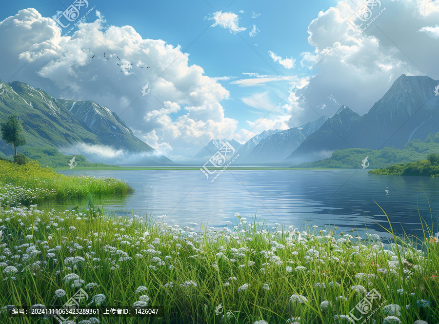 寧靜山湖風(fēng)光