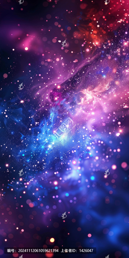 宇宙星云絢麗多彩星系背景圖