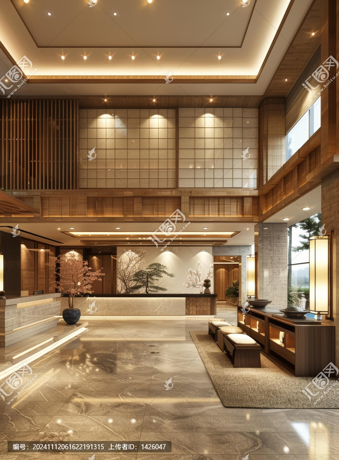 現(xiàn)代亞洲酒店大堂設(shè)計(jì)