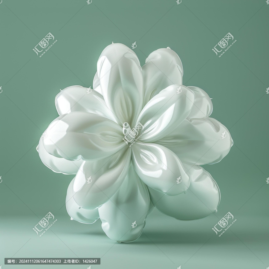 白色花朵建模