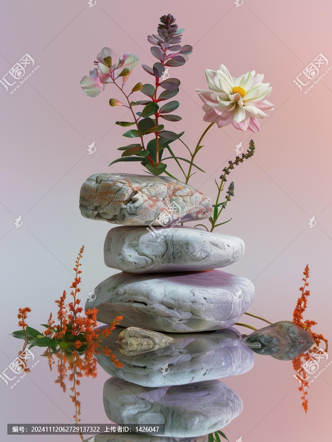 石頭和鮮花