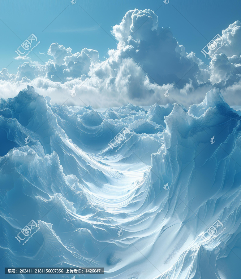 云彩下的冰雪奇觀