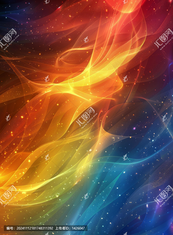抽象宇宙星云色彩圖
