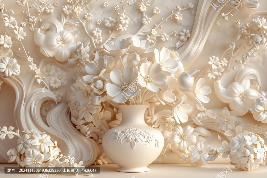 3D立體花卉墻紙裝飾藝術(shù)