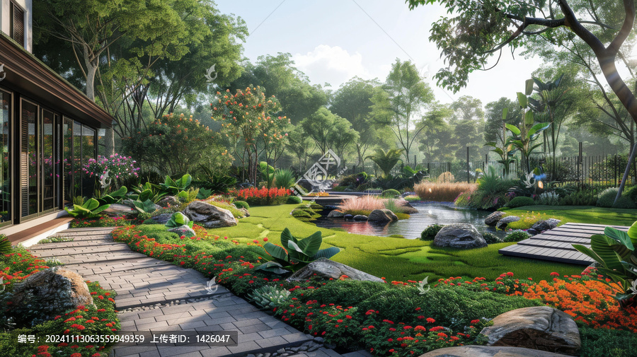 現(xiàn)代家居熱帶花園設(shè)計(jì)圖