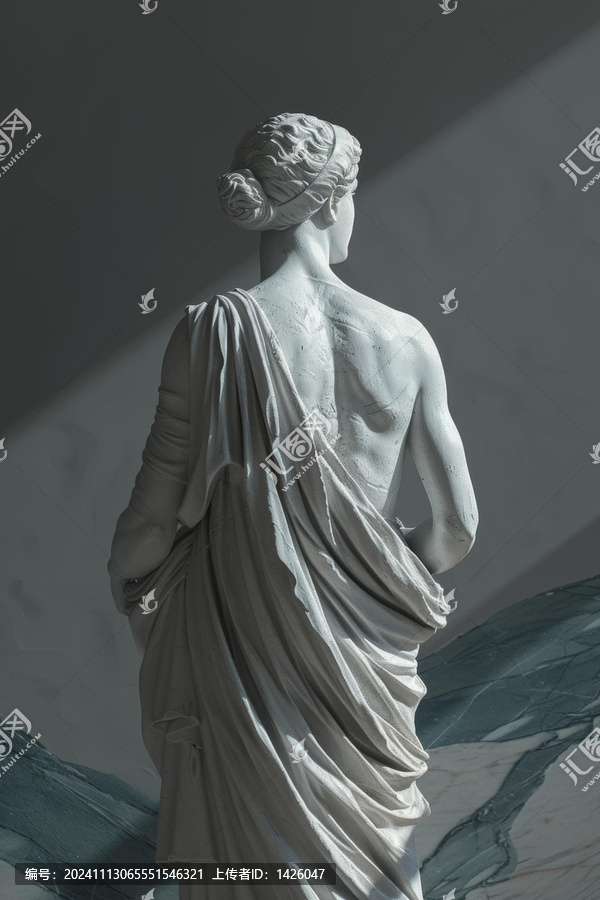 古希臘女神雕塑背影藝術(shù)作品