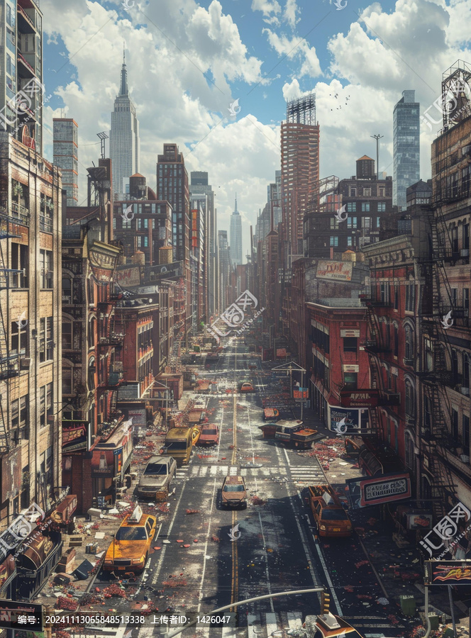 末日市街道景象