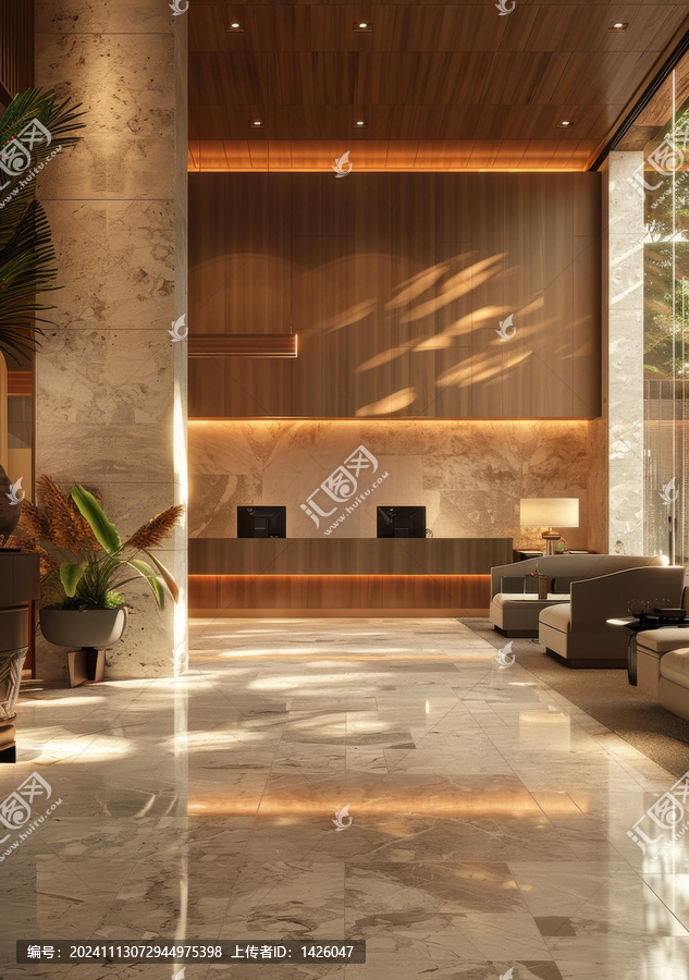 現(xiàn)代酒店大堂室內(nèi)設(shè)計(jì)
