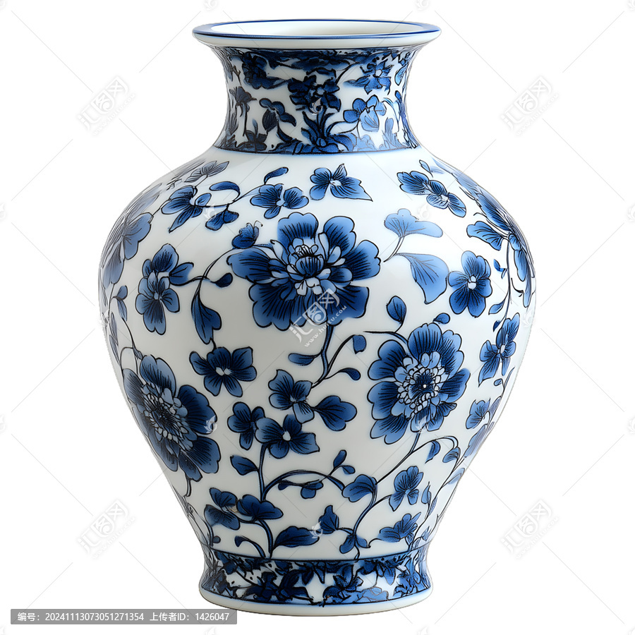[免摳素材]青花瓷花瓶