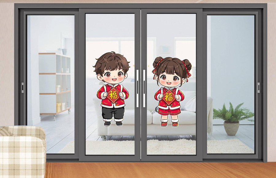 金童玉女門貼新年男孩