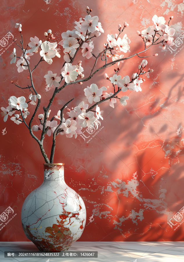花瓶中盛開的春天