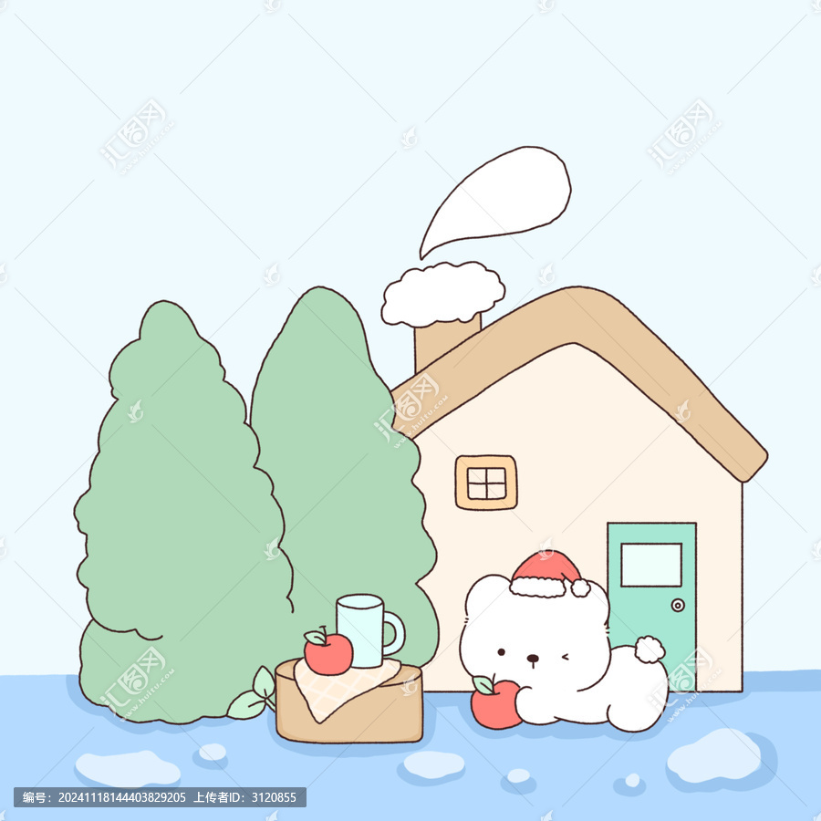 可愛小熊場景便簽