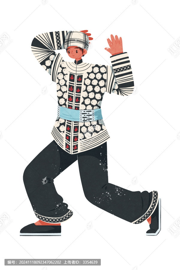彝族滇東南型傳統(tǒng)服飾男性