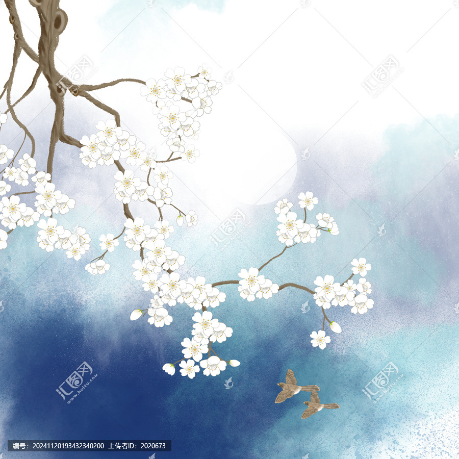 水墨梅花裝飾畫