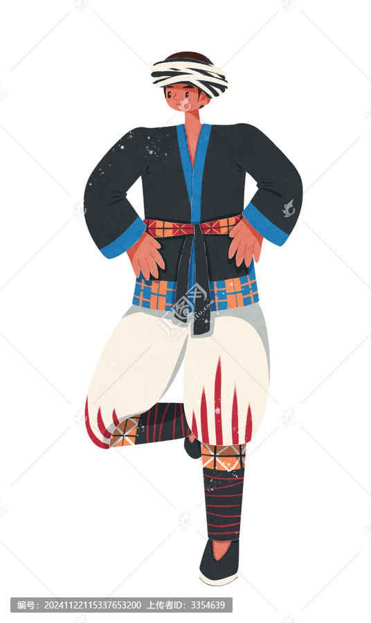 瑤族白褲瑤服飾男子