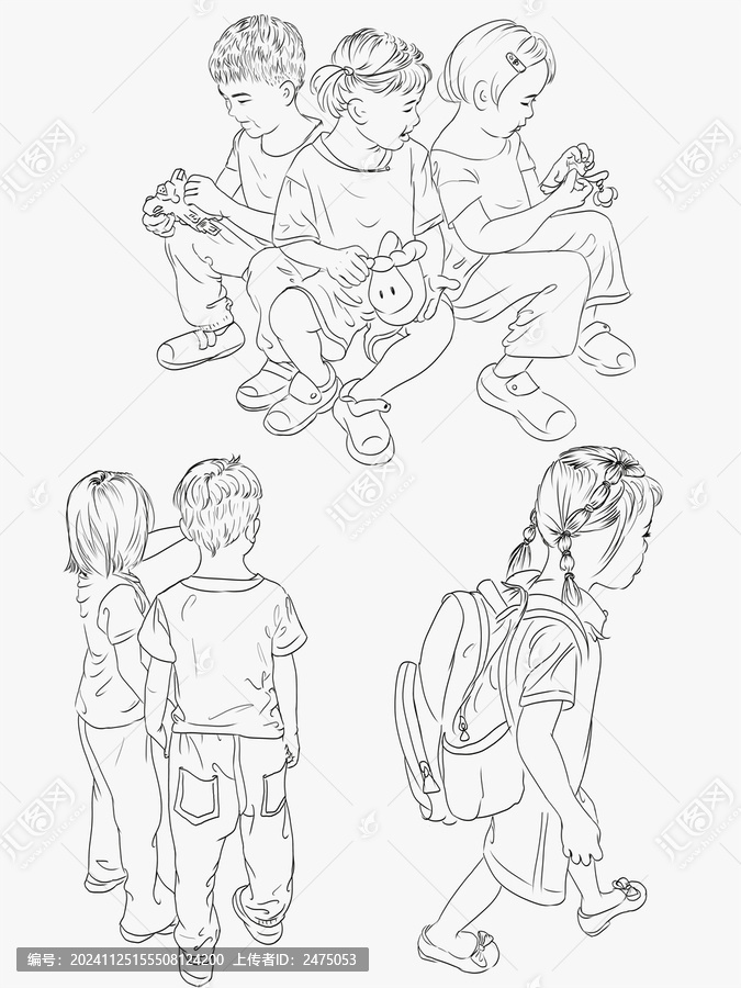 孩子線稿