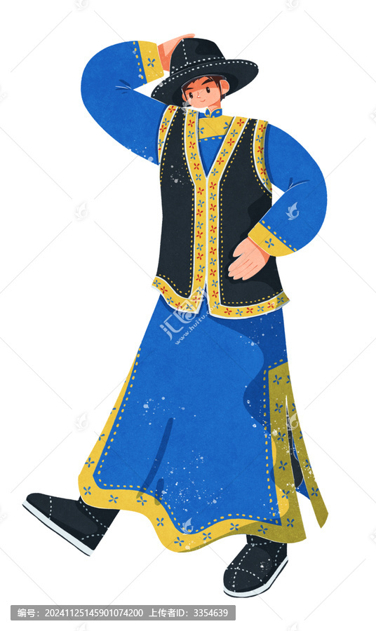 錫伯族服裝男性