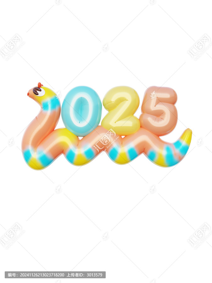 3D蛇形2025炫彩膨脹充氣風(fēng)元素