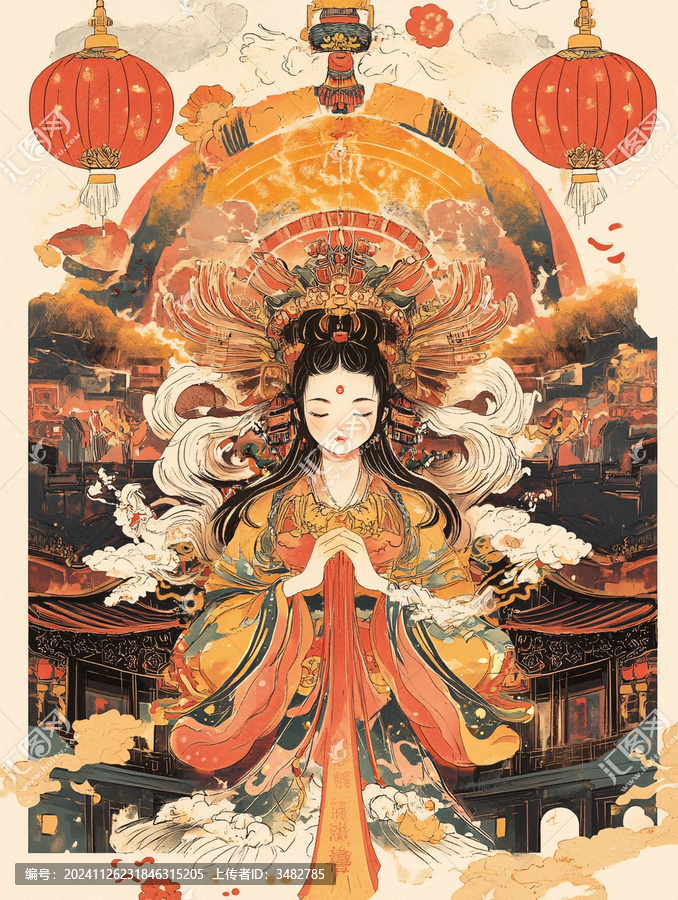 設(shè)計(jì)國(guó)潮祈福