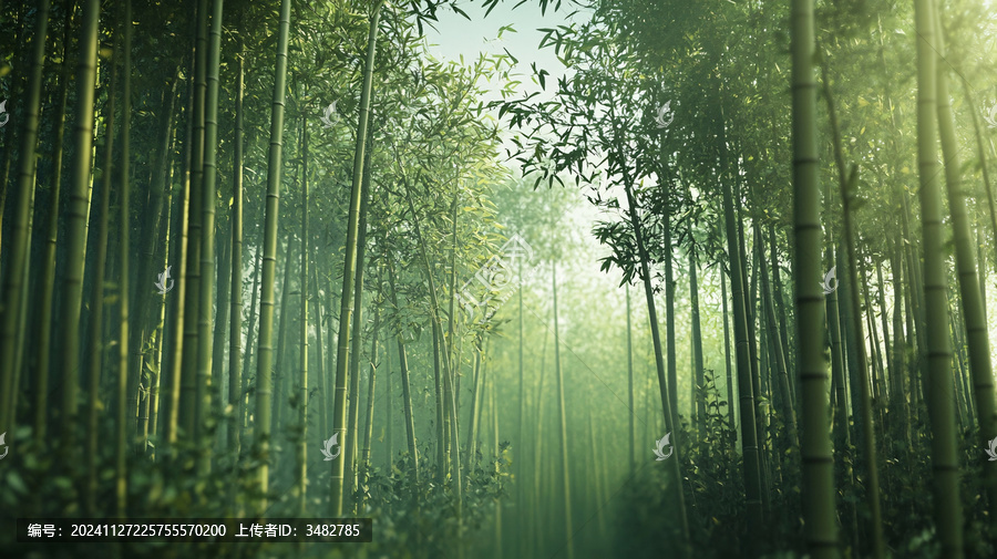 竹林意境圖