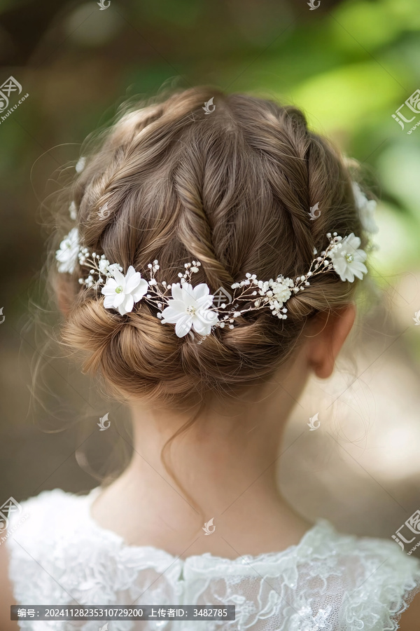 頭發(fā)帶花朵