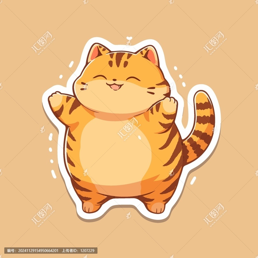 可愛(ài)小貓插畫