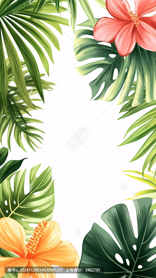 熱帶植物邊框