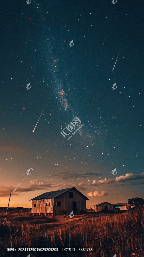 流星雨星空宇宙