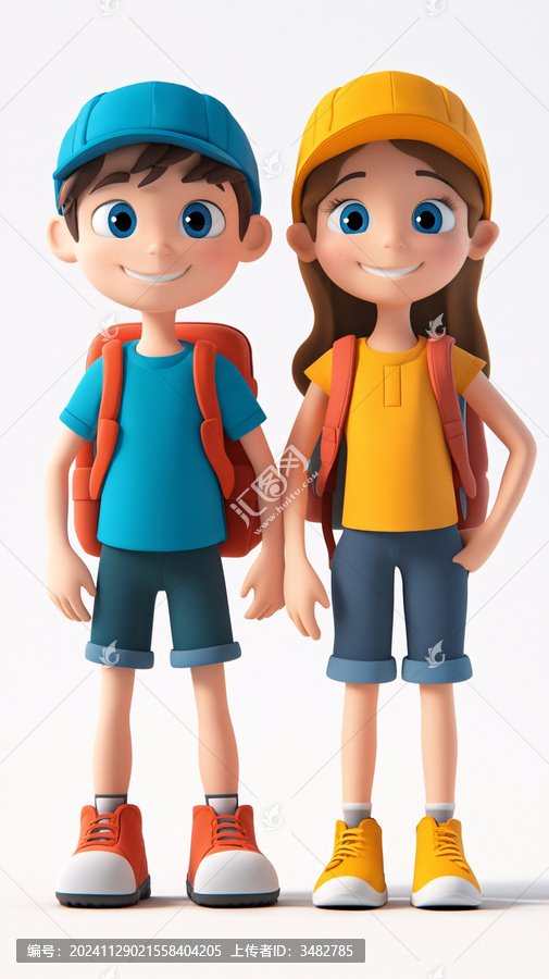 男孩女孩人物模型