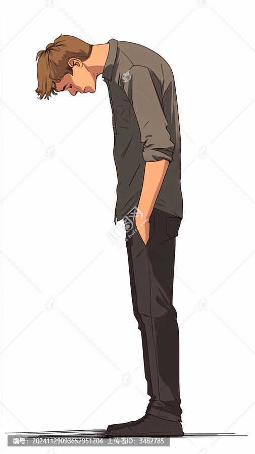 男人彎下腰