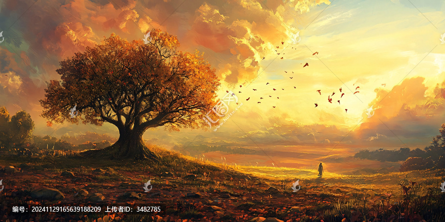 唯美風(fēng)景參天大樹