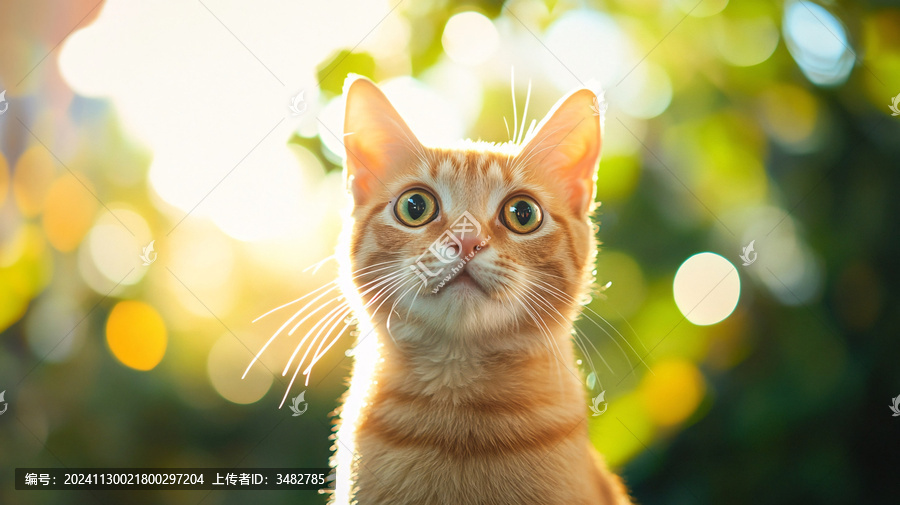 看鏡頭的橘貓