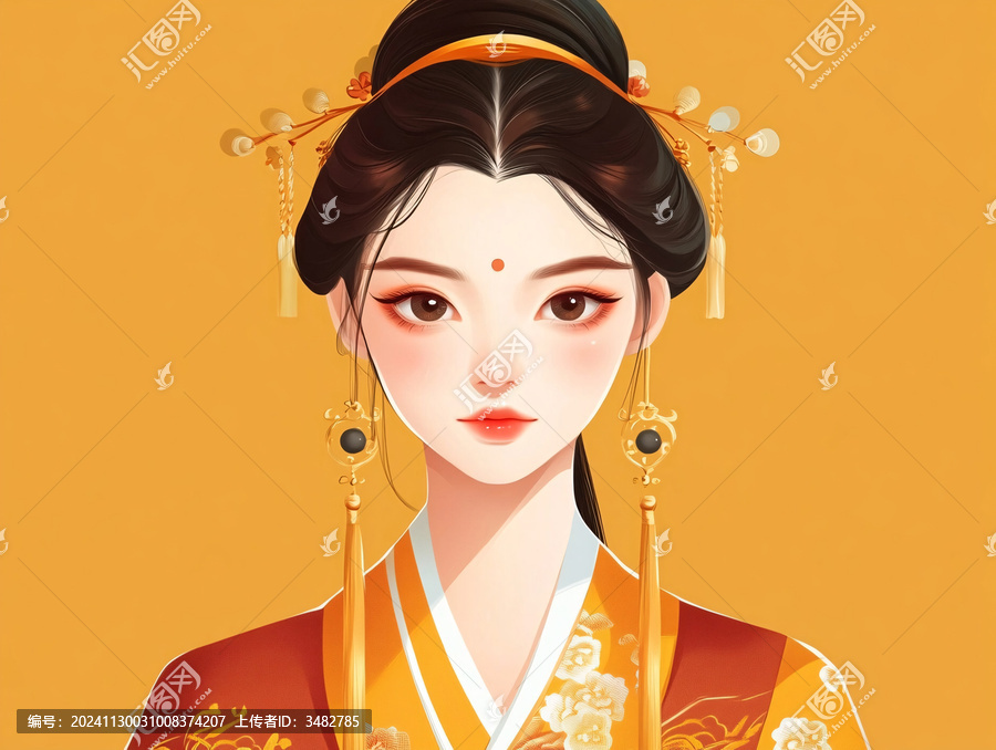 國風女性頭像